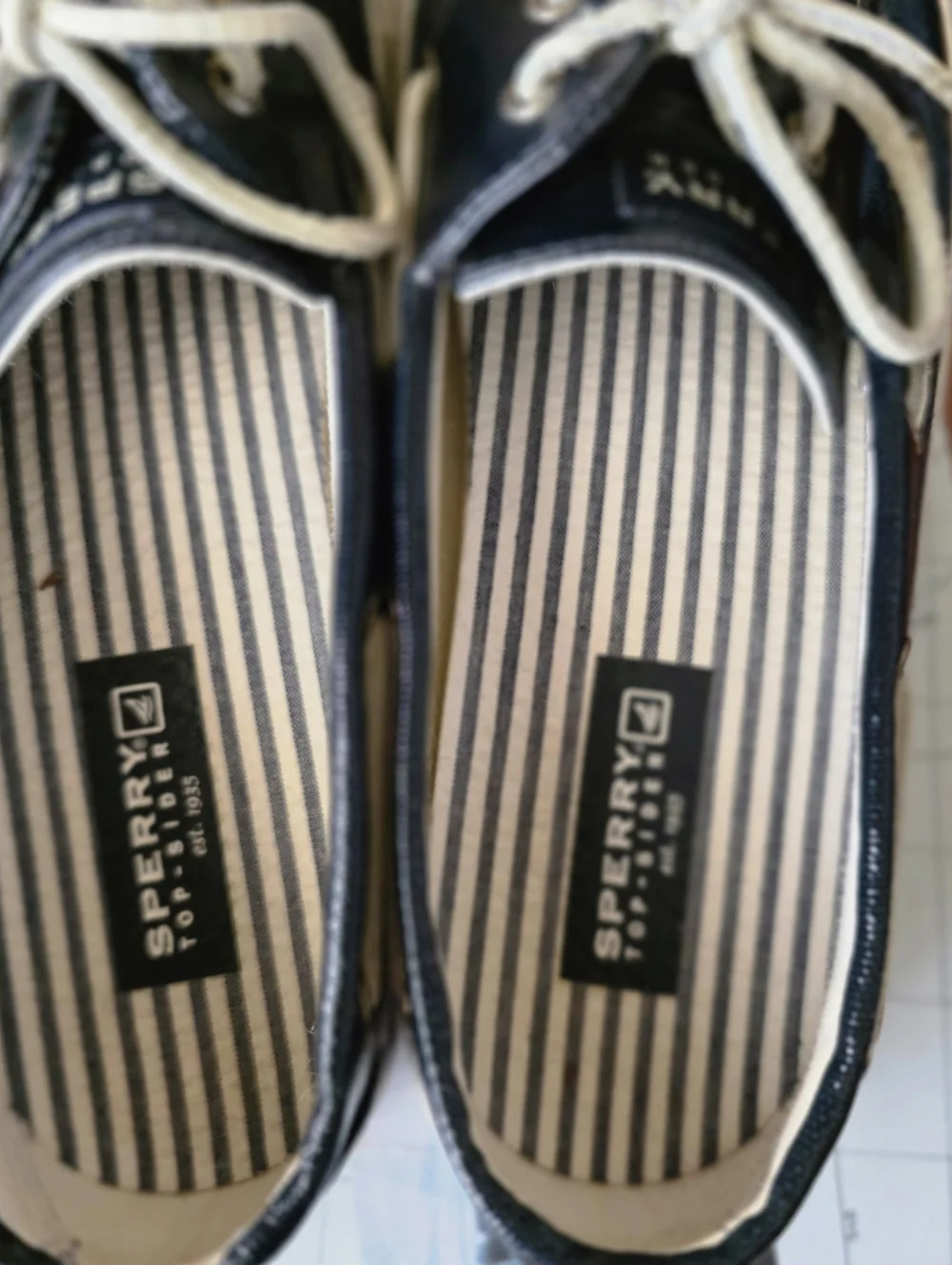 Sperry Top-Sider Bahama Blue Shiny Canvas Boat Shoes Mens 11M Sneaker Yacht Club